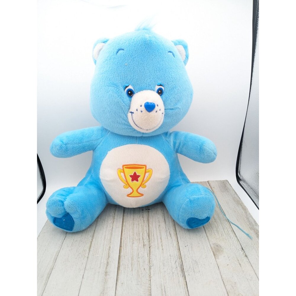 Vintage 2004 Nanco Care Bears Champ Bear 14" Sitting Plush Stuffed
